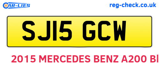 SJ15GCW are the vehicle registration plates.