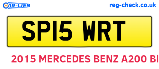 SP15WRT are the vehicle registration plates.