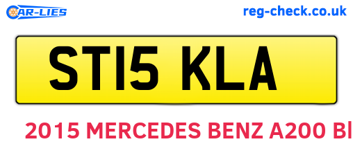 ST15KLA are the vehicle registration plates.