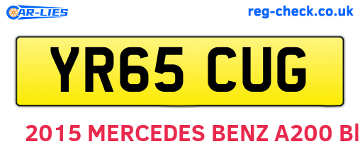 YR65CUG are the vehicle registration plates.