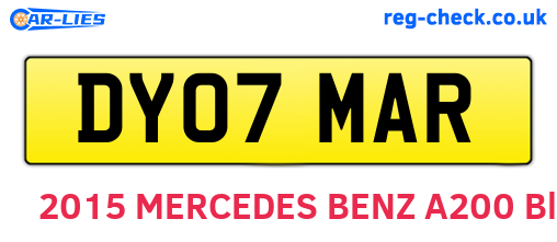 DY07MAR are the vehicle registration plates.