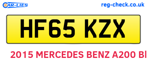HF65KZX are the vehicle registration plates.
