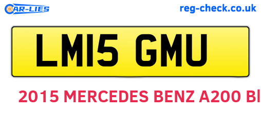 LM15GMU are the vehicle registration plates.