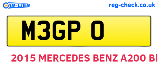 M3GPO are the vehicle registration plates.