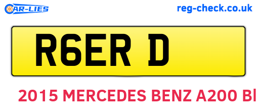 R6ERD are the vehicle registration plates.