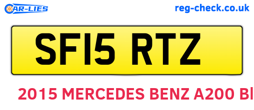 SF15RTZ are the vehicle registration plates.