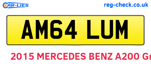 AM64LUM are the vehicle registration plates.
