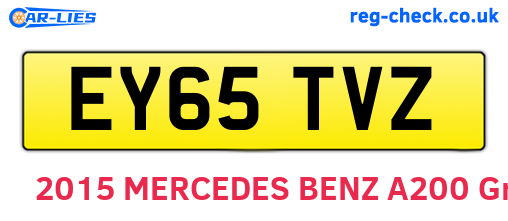 EY65TVZ are the vehicle registration plates.