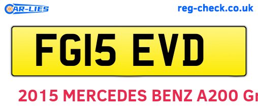 FG15EVD are the vehicle registration plates.