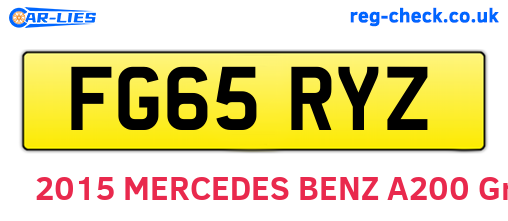 FG65RYZ are the vehicle registration plates.