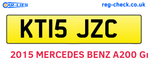 KT15JZC are the vehicle registration plates.