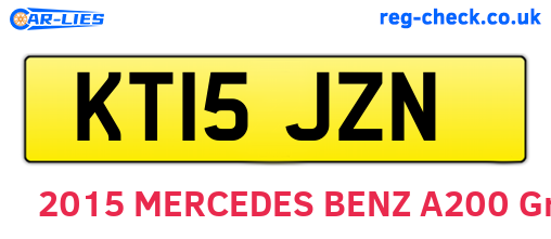 KT15JZN are the vehicle registration plates.