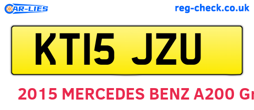 KT15JZU are the vehicle registration plates.