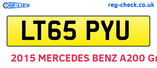 LT65PYU are the vehicle registration plates.