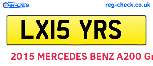 LX15YRS are the vehicle registration plates.
