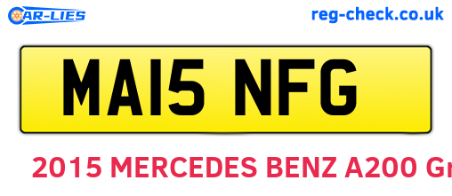 MA15NFG are the vehicle registration plates.