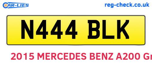 N444BLK are the vehicle registration plates.