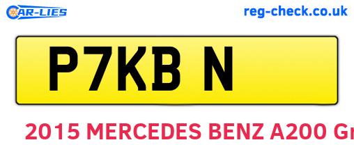 P7KBN are the vehicle registration plates.