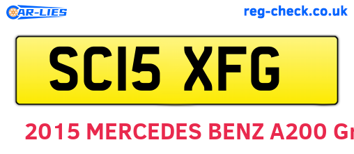 SC15XFG are the vehicle registration plates.