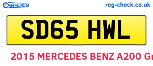 SD65HWL are the vehicle registration plates.