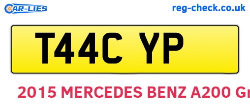 T44CYP are the vehicle registration plates.