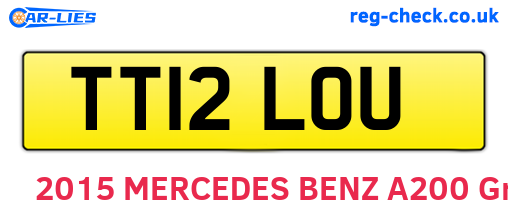 TT12LOU are the vehicle registration plates.