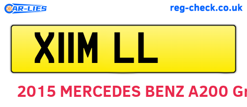 X11MLL are the vehicle registration plates.