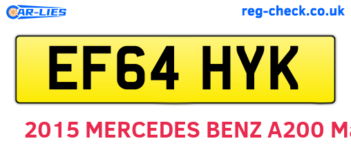 EF64HYK are the vehicle registration plates.