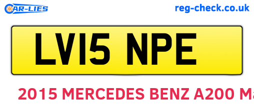 LV15NPE are the vehicle registration plates.