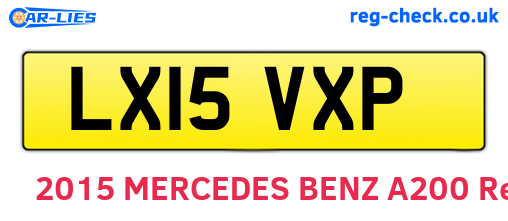 LX15VXP are the vehicle registration plates.