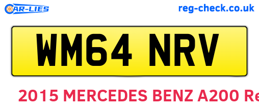 WM64NRV are the vehicle registration plates.