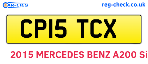 CP15TCX are the vehicle registration plates.
