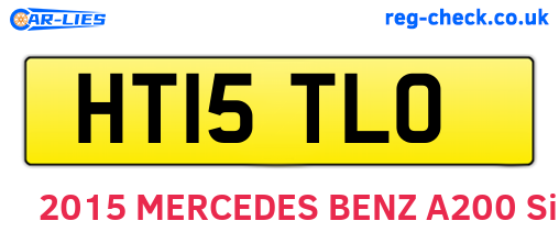HT15TLO are the vehicle registration plates.