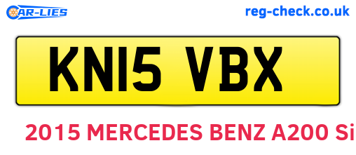 KN15VBX are the vehicle registration plates.