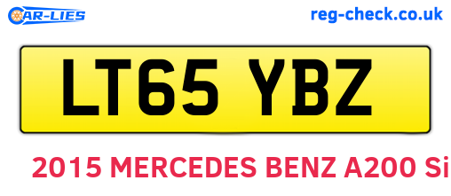 LT65YBZ are the vehicle registration plates.