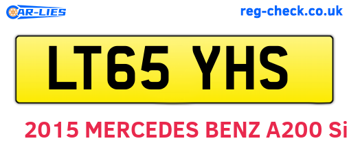 LT65YHS are the vehicle registration plates.