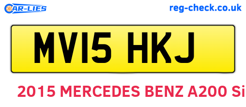 MV15HKJ are the vehicle registration plates.