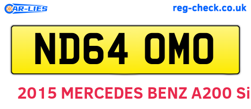 ND64OMO are the vehicle registration plates.