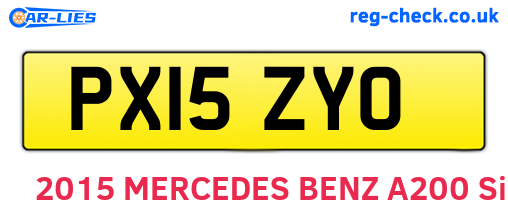 PX15ZYO are the vehicle registration plates.