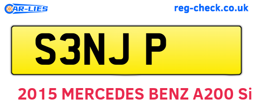 S3NJP are the vehicle registration plates.