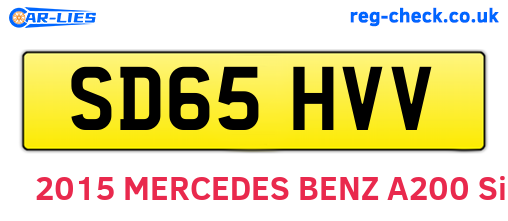 SD65HVV are the vehicle registration plates.
