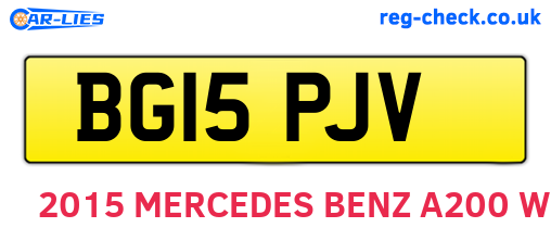 BG15PJV are the vehicle registration plates.
