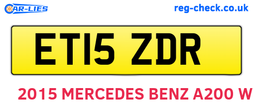 ET15ZDR are the vehicle registration plates.