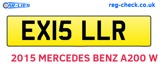 EX15LLR are the vehicle registration plates.