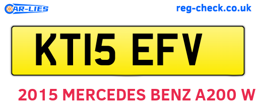 KT15EFV are the vehicle registration plates.