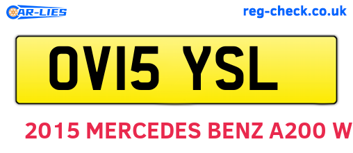 OV15YSL are the vehicle registration plates.