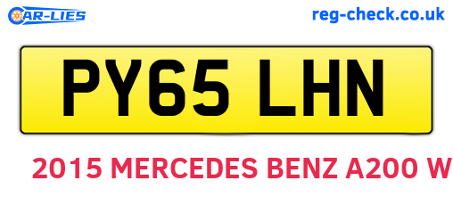 PY65LHN are the vehicle registration plates.