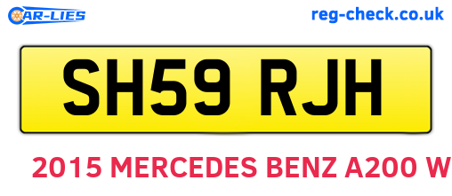 SH59RJH are the vehicle registration plates.