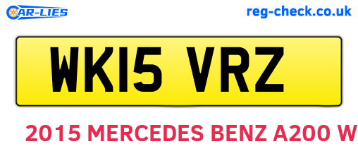 WK15VRZ are the vehicle registration plates.