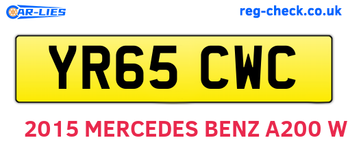 YR65CWC are the vehicle registration plates.